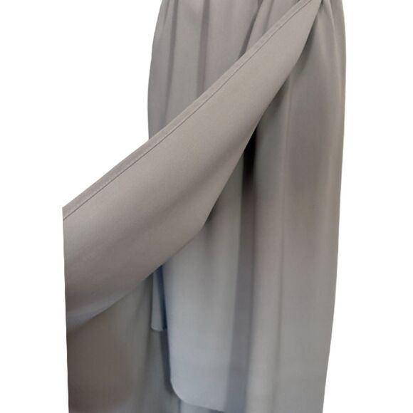 Roolee Taylor Jane Wrap Gray Wrap Minimalist Maxi Dress Size L - Picture 9 of 14